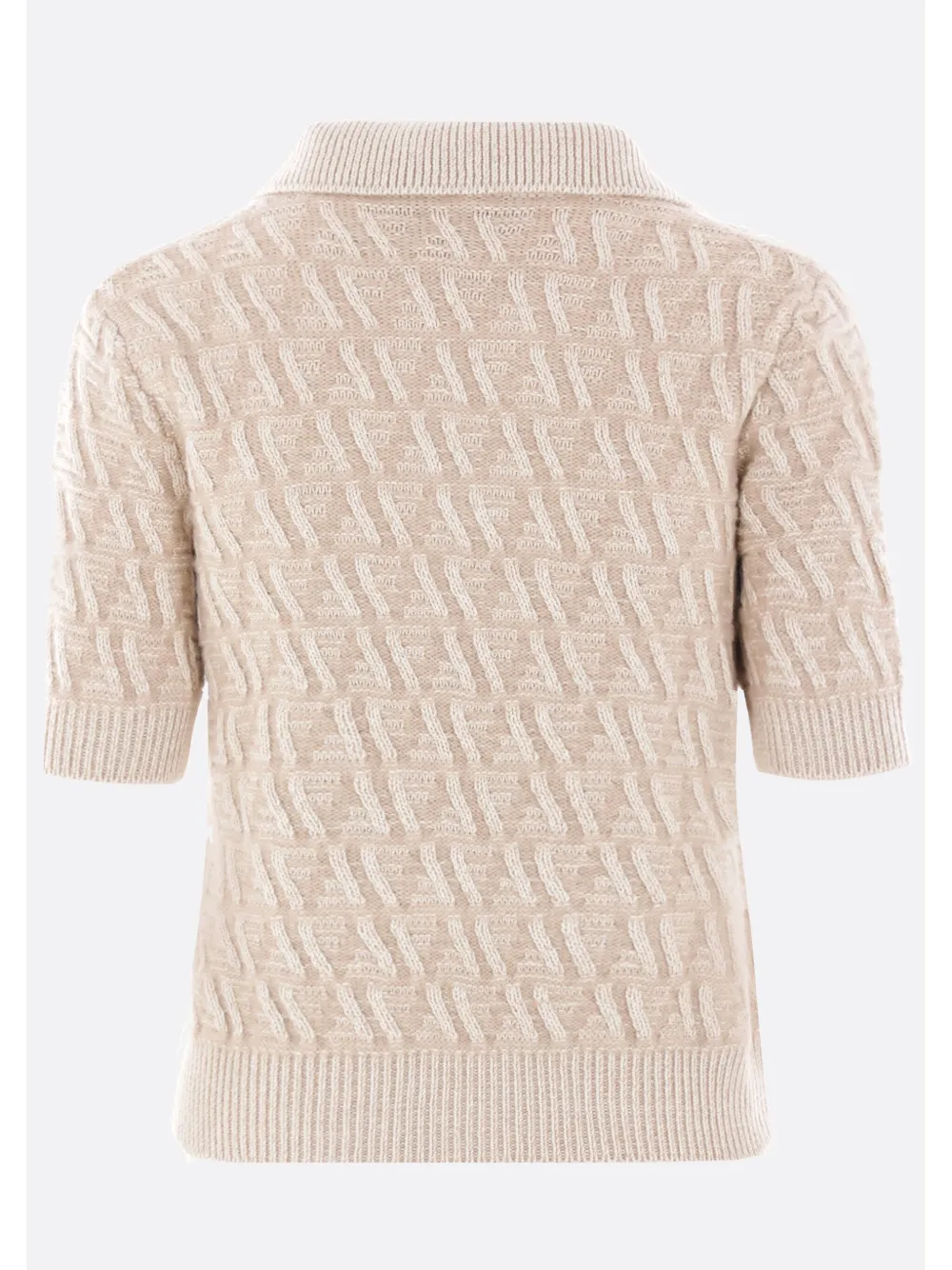 FENDI Polotop met geborduurd FF-logo - Beige