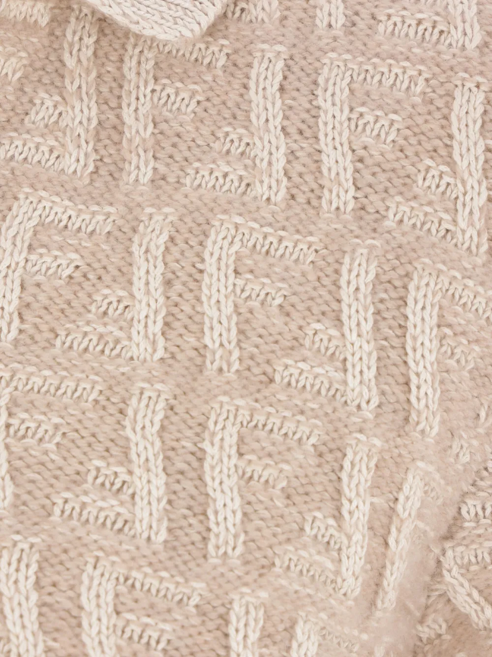 FENDI Polotop met geborduurd FF-logo Beige