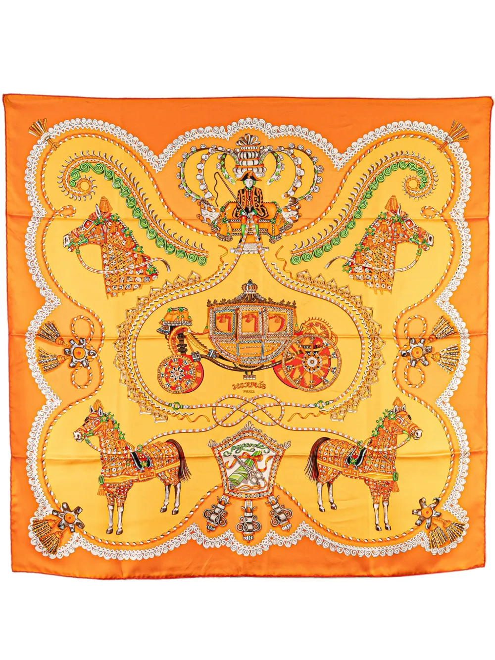 Hermes 20th Century Paperoles Silk Scarf scarves Women