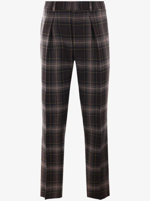 FENDI pantalones a cuadros tartán