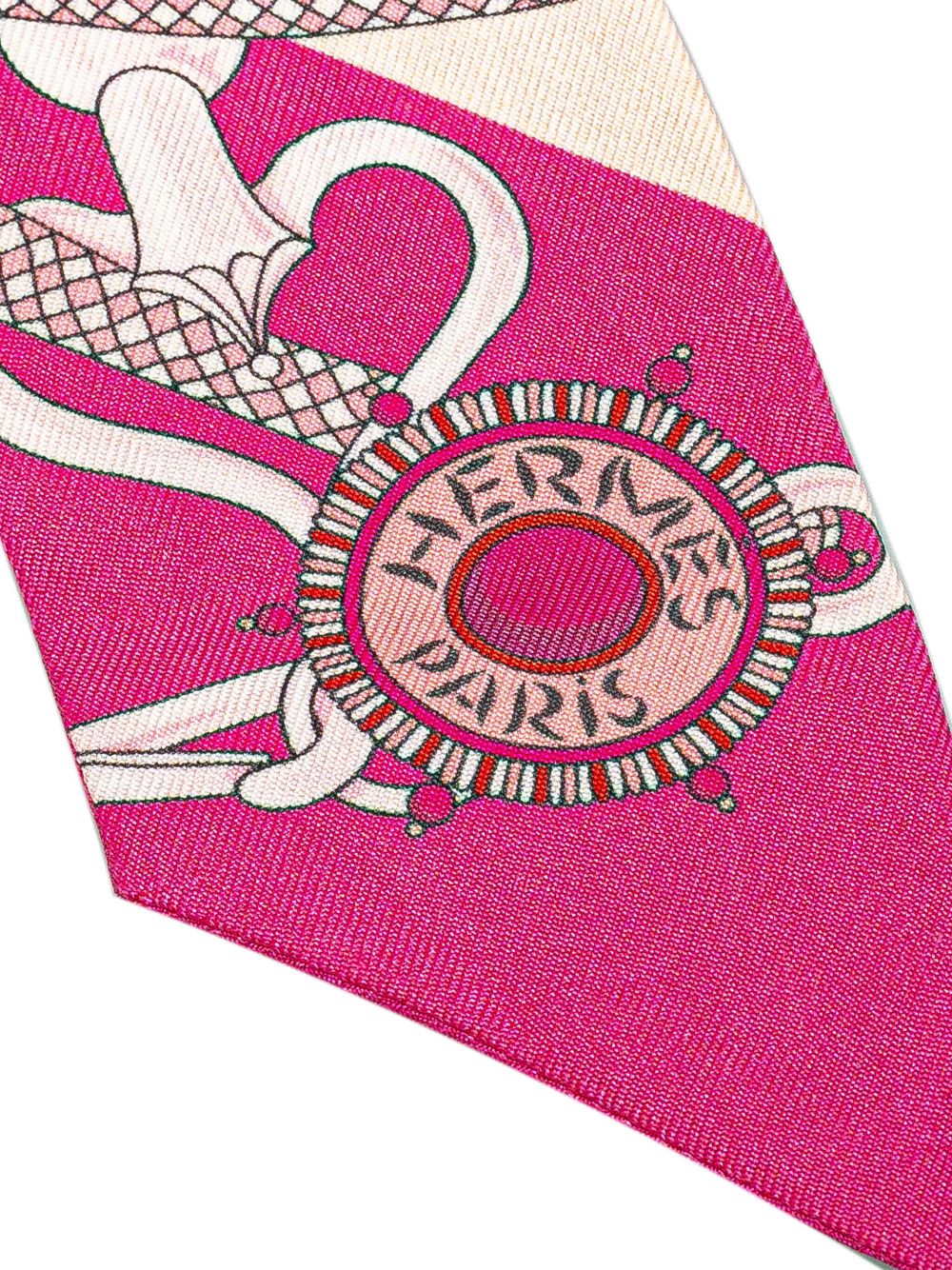 Hermès Pre-Owned 20th Century Amazon Festival Twilly Silk Scarf scarves - Roze