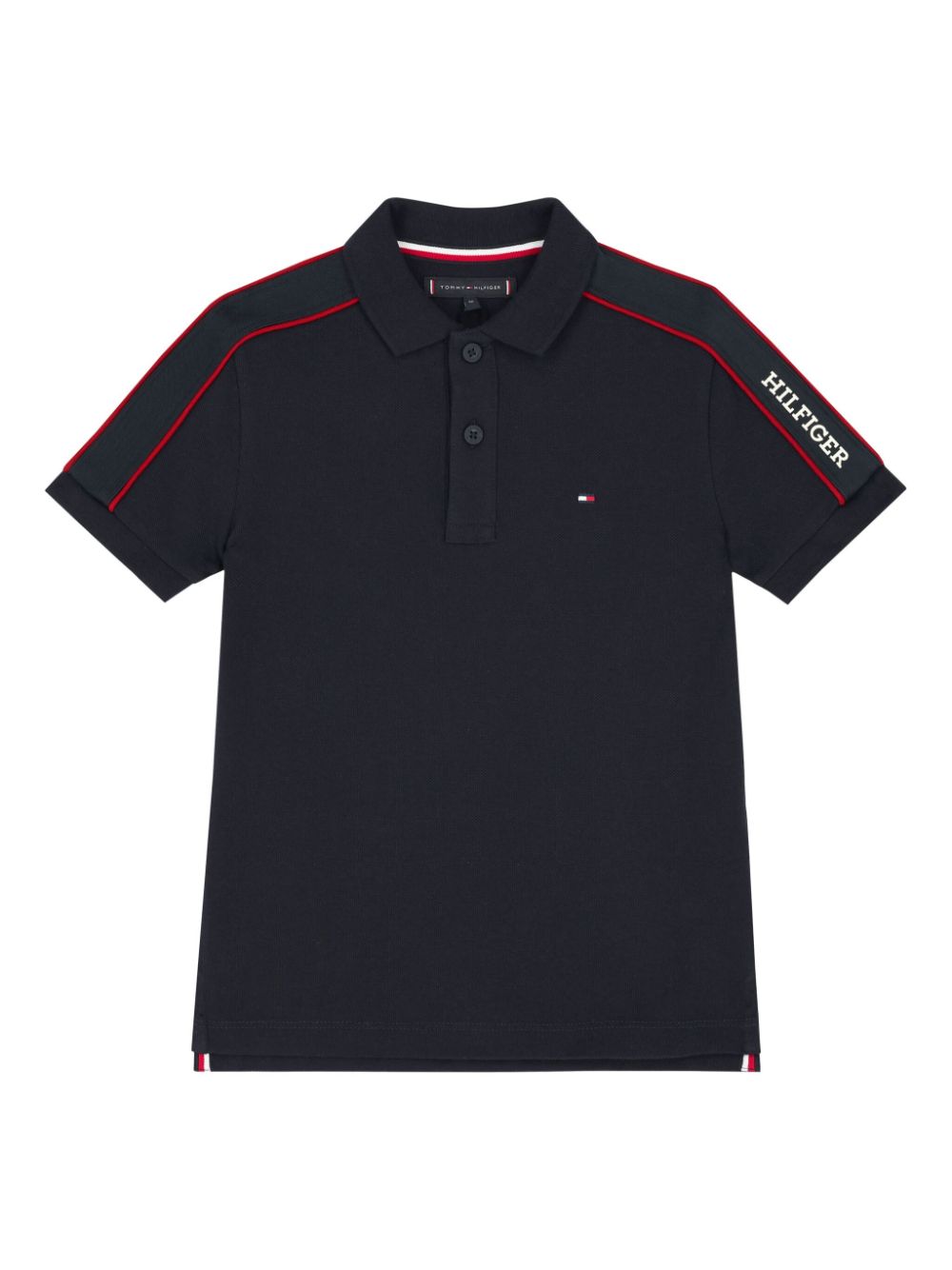 Tommy Hilfiger Junior logo polo shirt - Black