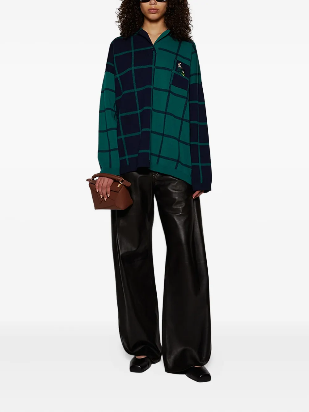 LOEWE Geruite polotop - Groen