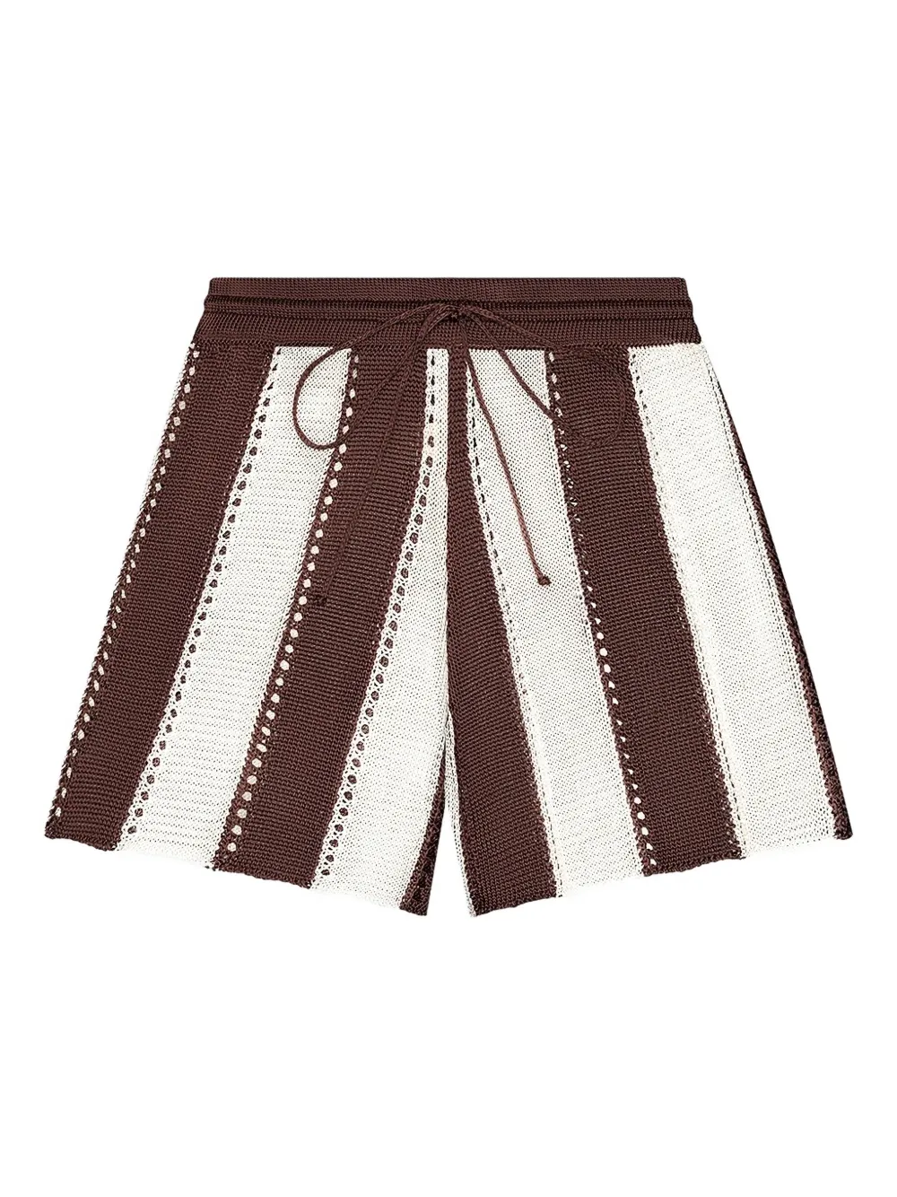 Calle Del Mar Cabana gestreepte gebreide shorts Bruin