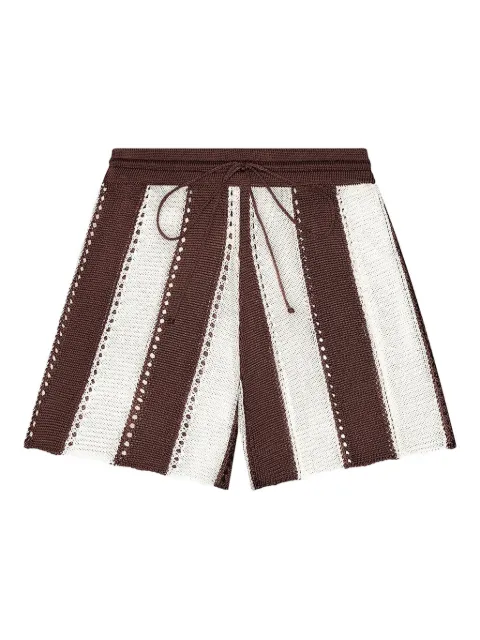 Calle Del Mar Cabana stripe knitted shorts