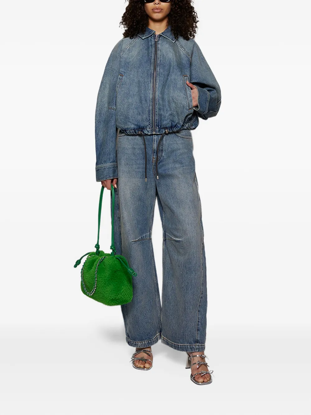 LOEWE medium Flamenco shoulder bag Groen