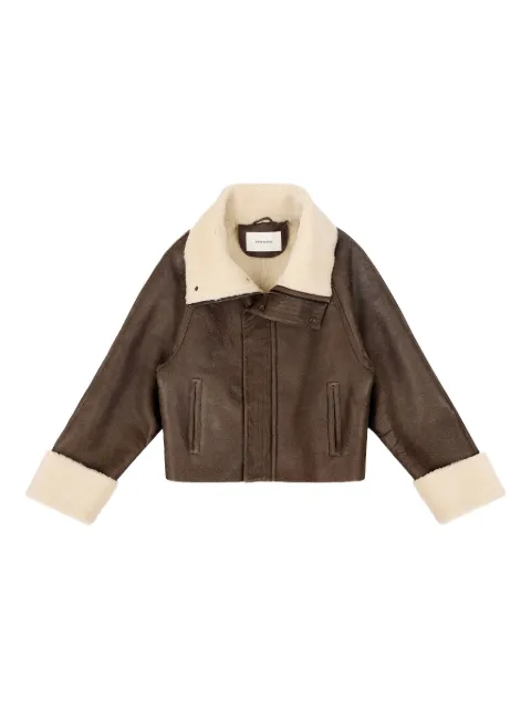 ENTIRE STUDIOS shearling-collared leather jacket