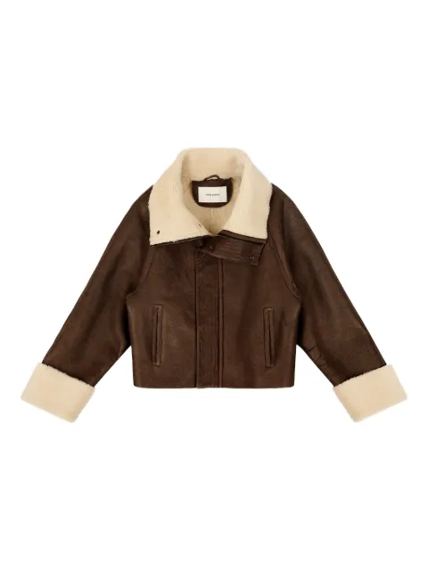 ENTIRE STUDIOS shearling-collared leather jacket