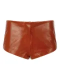 ENTIRE STUDIOS leather mini shorts - Orange