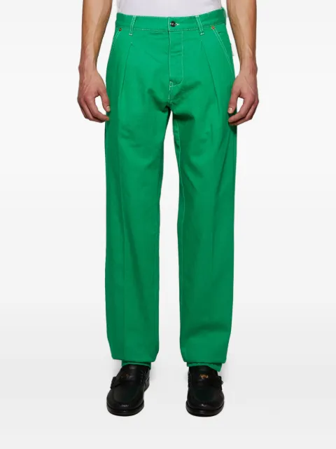 Doppiaa constrast-stitching trousers