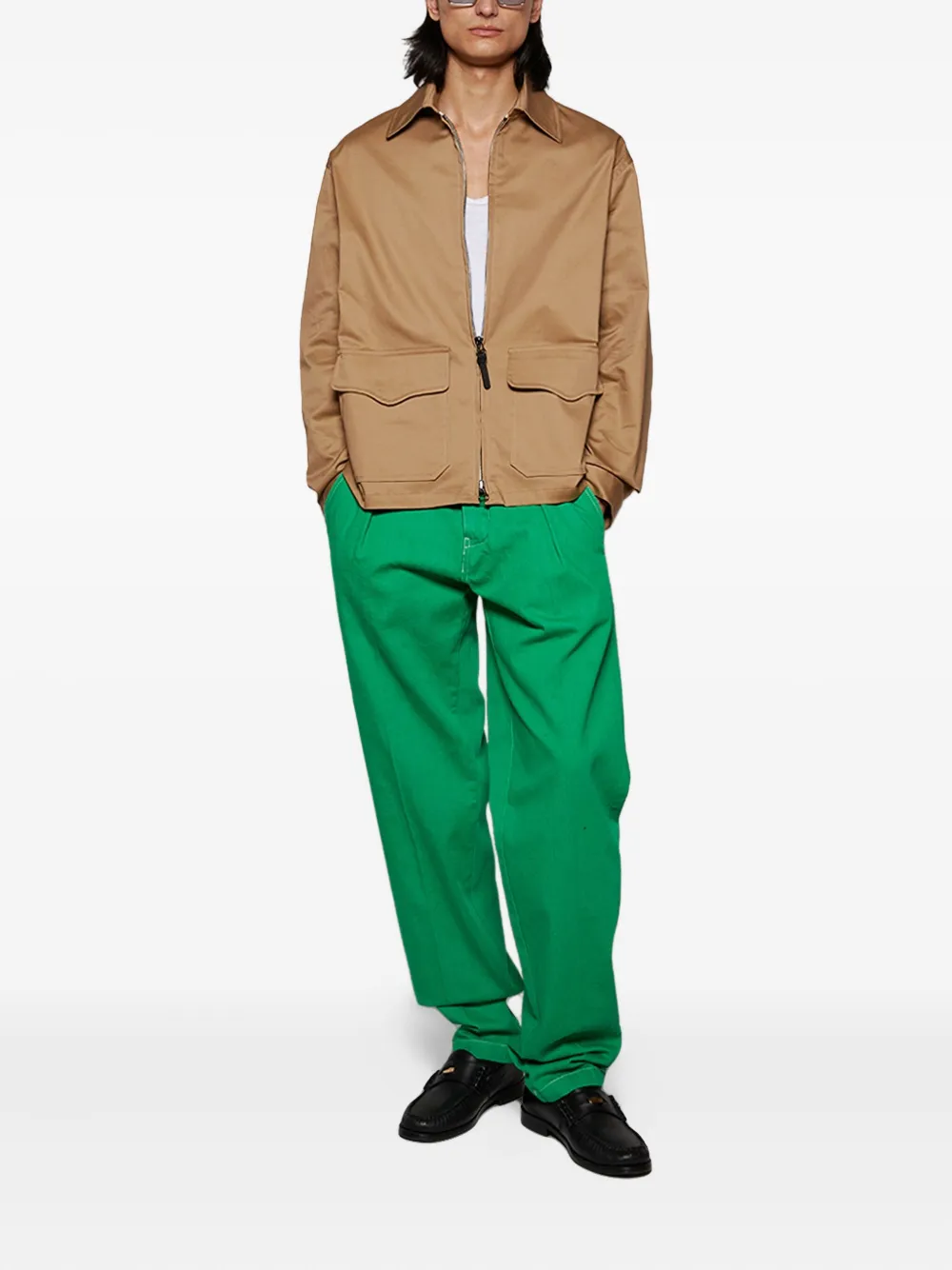 Doppiaa constrast-stitching trousers | Regular-Fit & Straight Leg Pants | Image 2