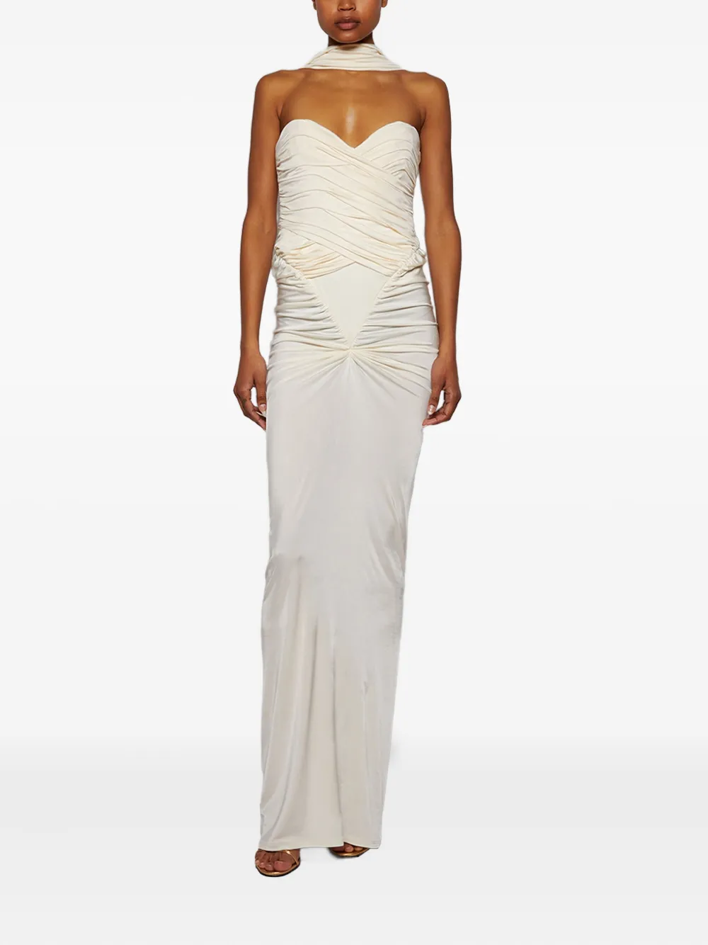 The New Arrivals Ilkyaz Ozel Samsara dress - Beige
