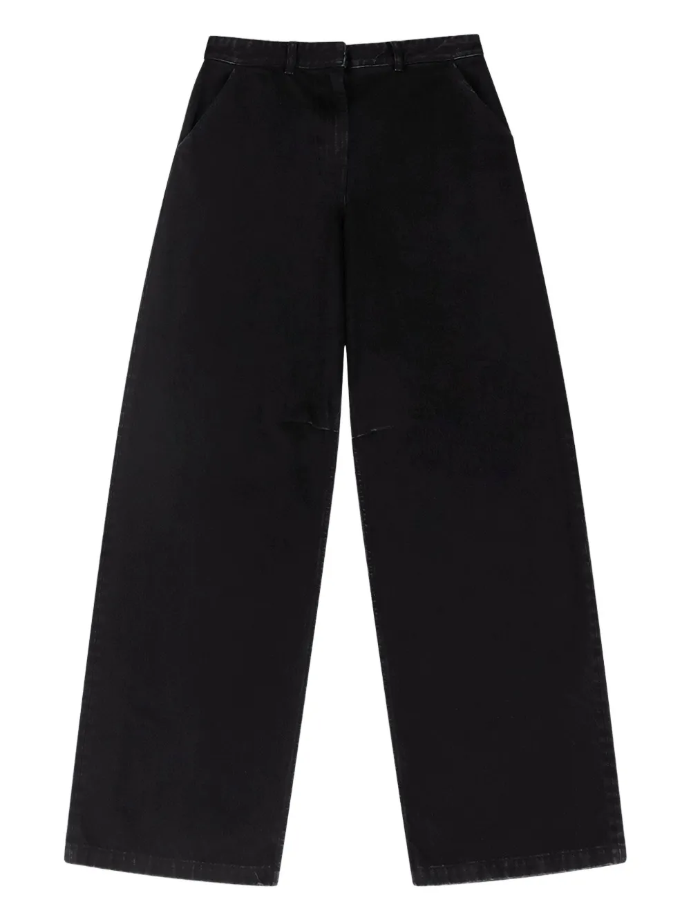 cotton wide-leg jeans