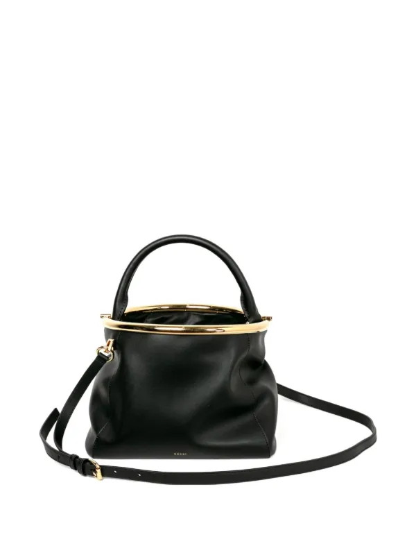 Sacai Pursket metallic-frame Bag | Black | FARFETCH