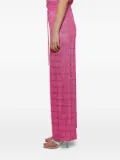 Calle Del Mar grid-pattern drawstring trousers - Pink