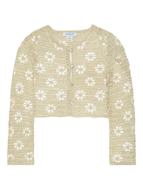 Calle Del Mar floral crochet cardigan