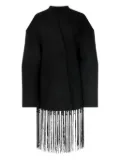 ENTIRE STUDIOS fringe-detailing wrap coat - Black
