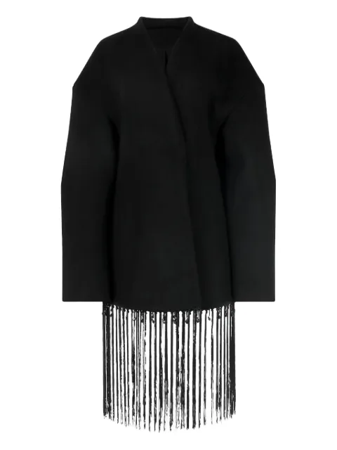ENTIRE STUDIOS fringe-detailing wrap coat