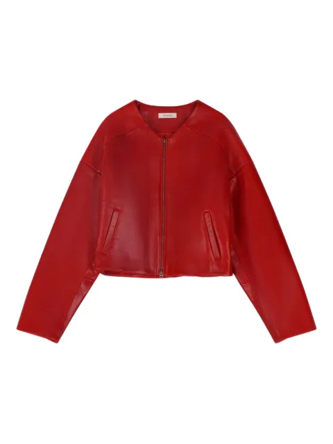ENTIRE STUDIOS Arced zip-up leather jacket