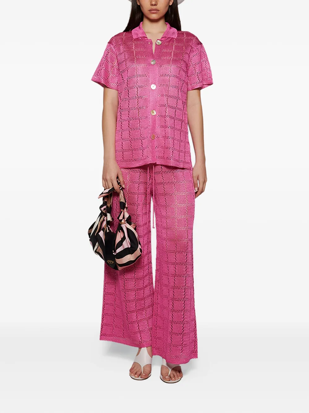 Calle Del Mar short-sleeve grid-pattern shirt | Shirts | Image 2