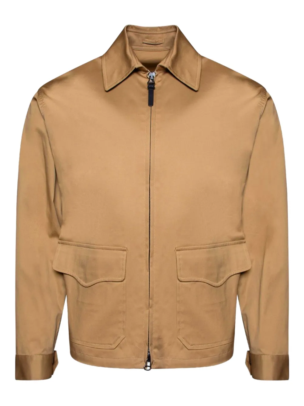 patch-pocket zip-up jacket