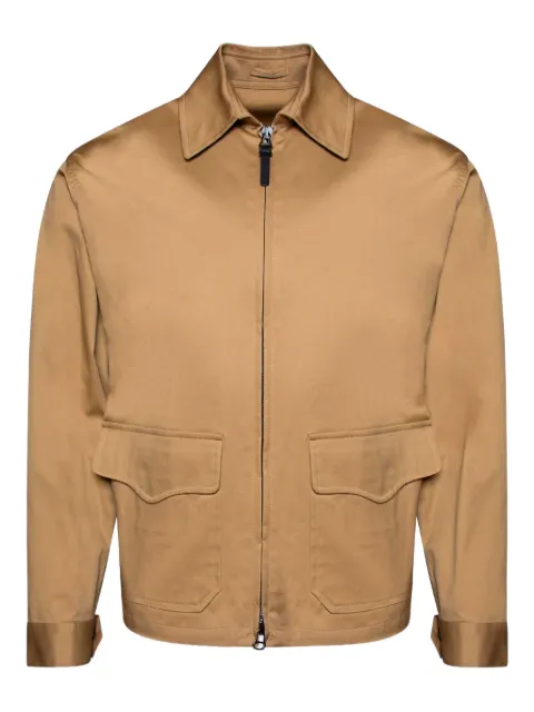 Doppiaa patch-pocket zip-up jacket