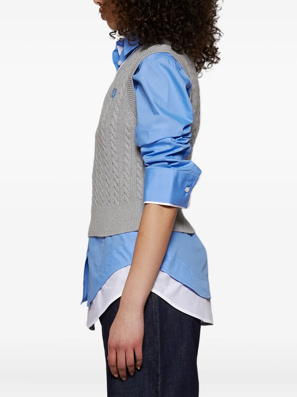 LOEWE Katoenen top Grijs
