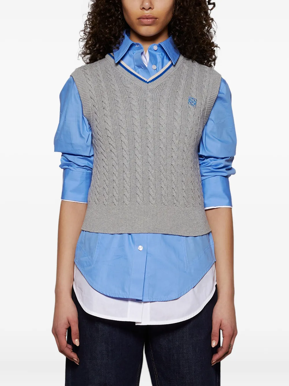 LOEWE Katoenen top Grijs