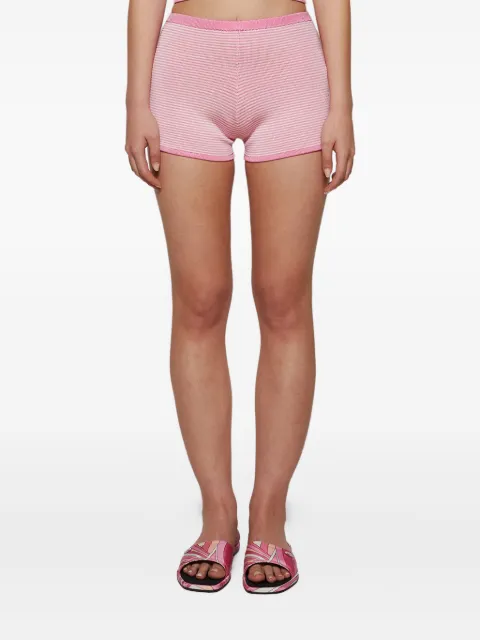 Calle Del Mar micro stripes mini shorts