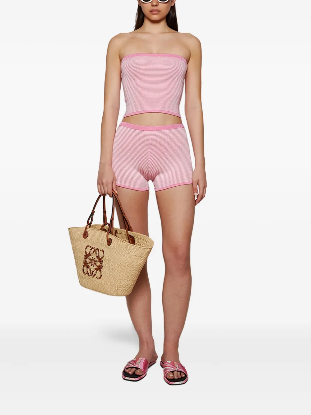 Calle Del Mar micro stripes mini shorts | Short & Mini Shorts | Image 2