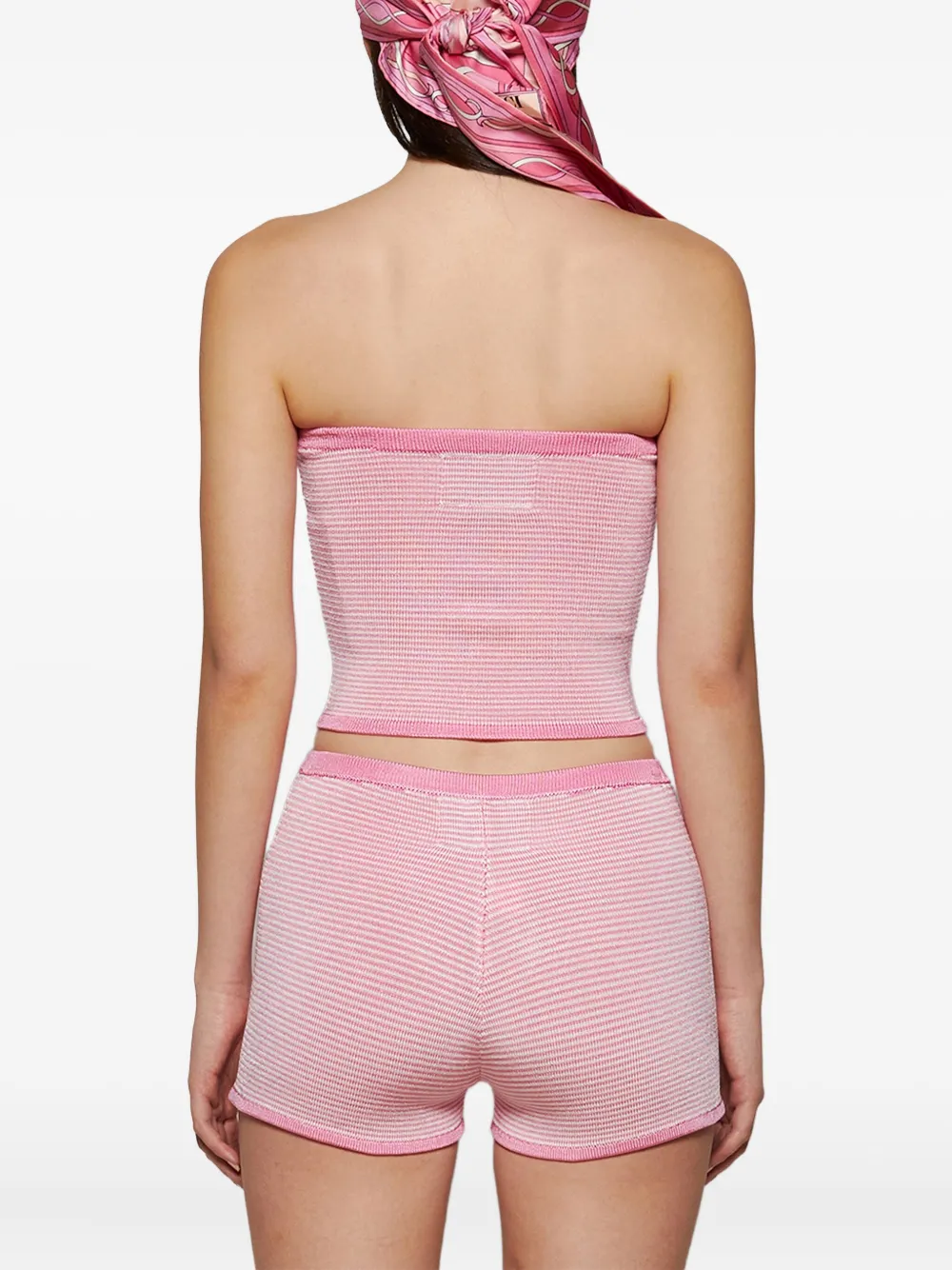 Calle Del Mar Tube top met microstreep Roze