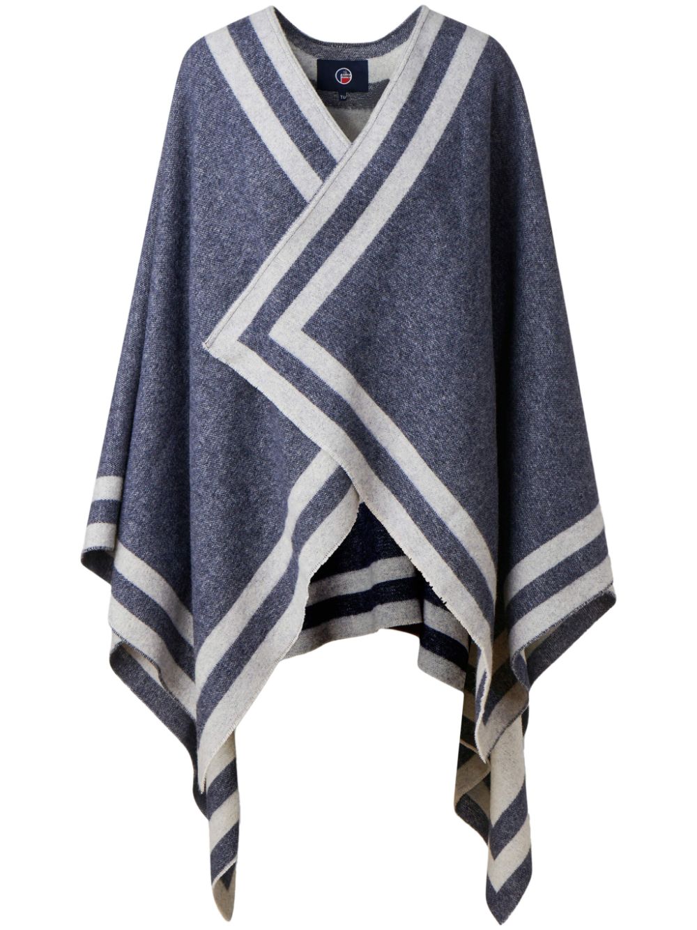 Fusalp jacquard poncho - Blue