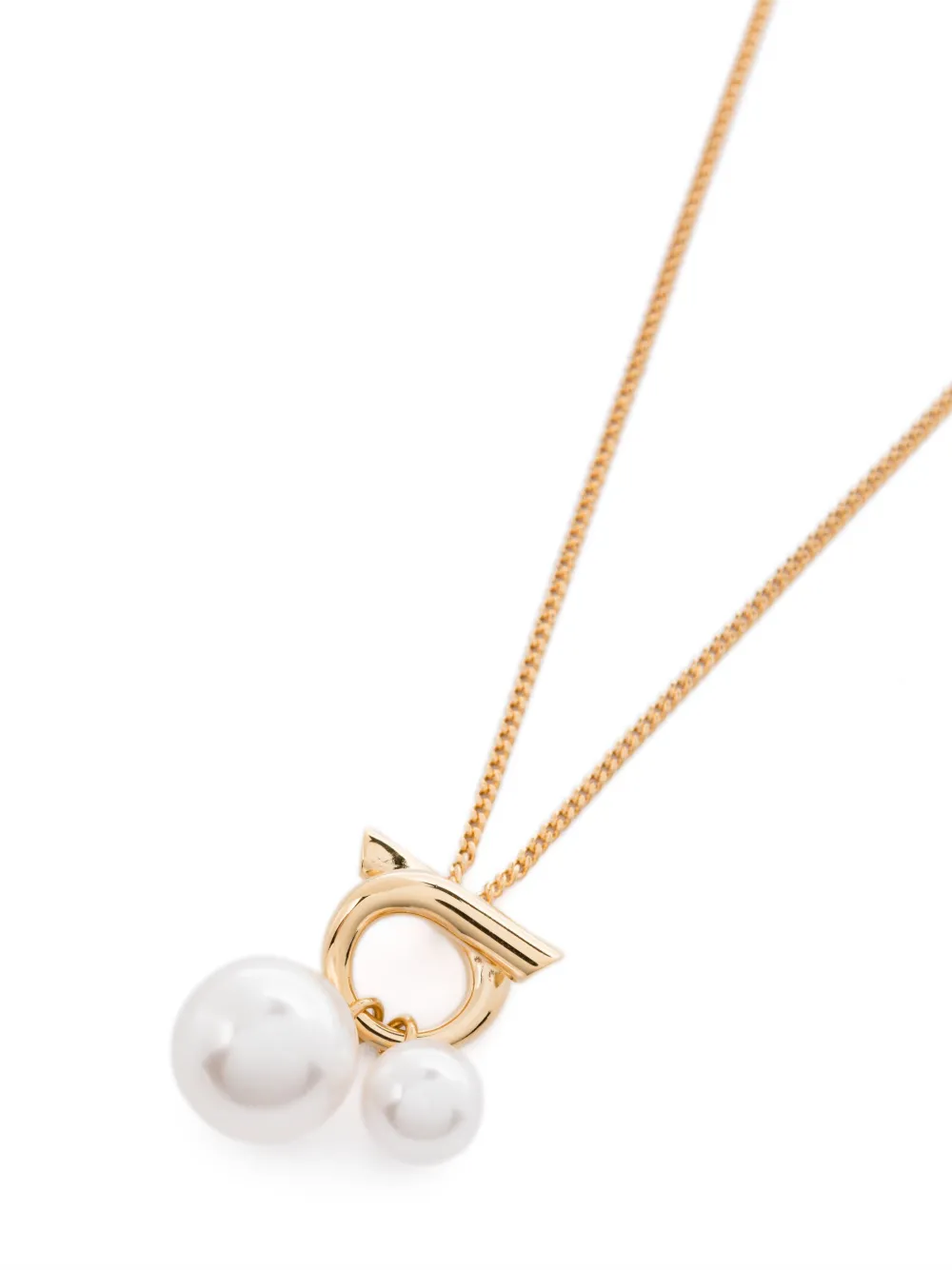 Ferragamo Halsketting met Gancini-hanger - Goud