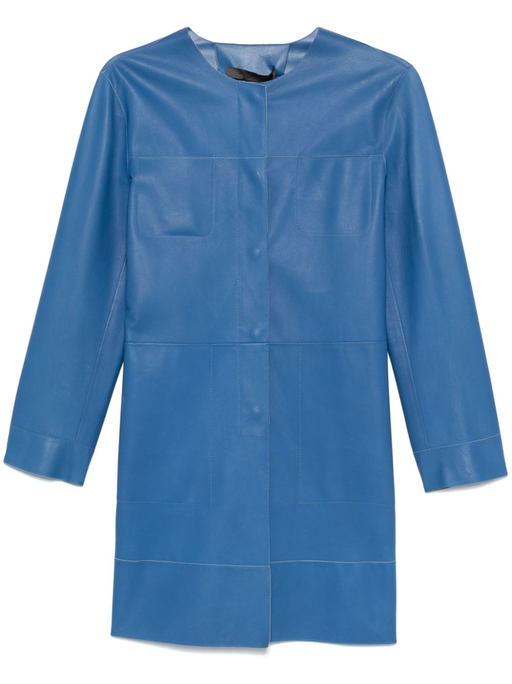 Simonetta Ravizza leather coat - Blue