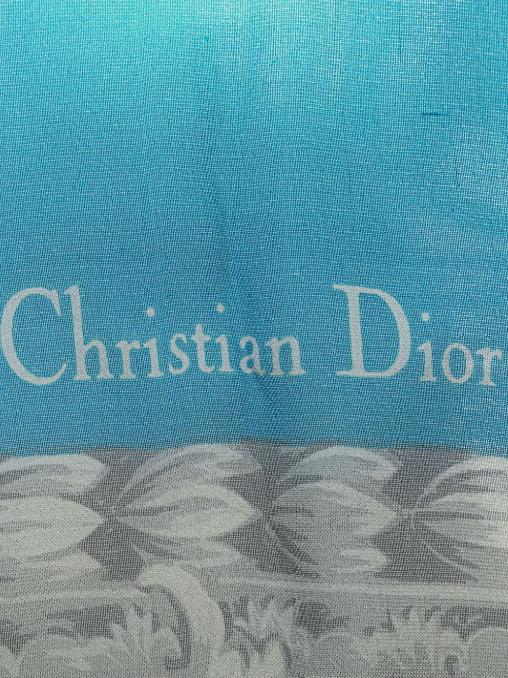 Christian Dior 20th Century Printed Silk Scarf scarves Women