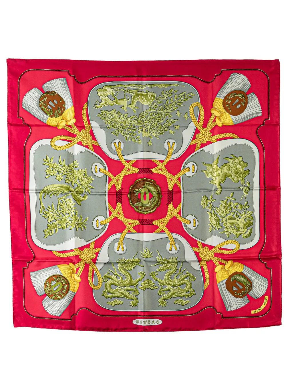 Hermes 20th Century Tsubas Silk Scarf scarves Women