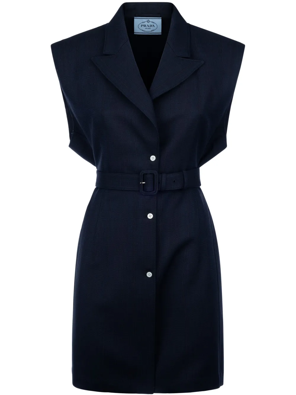 Prada Gilet met puntige revers Blauw