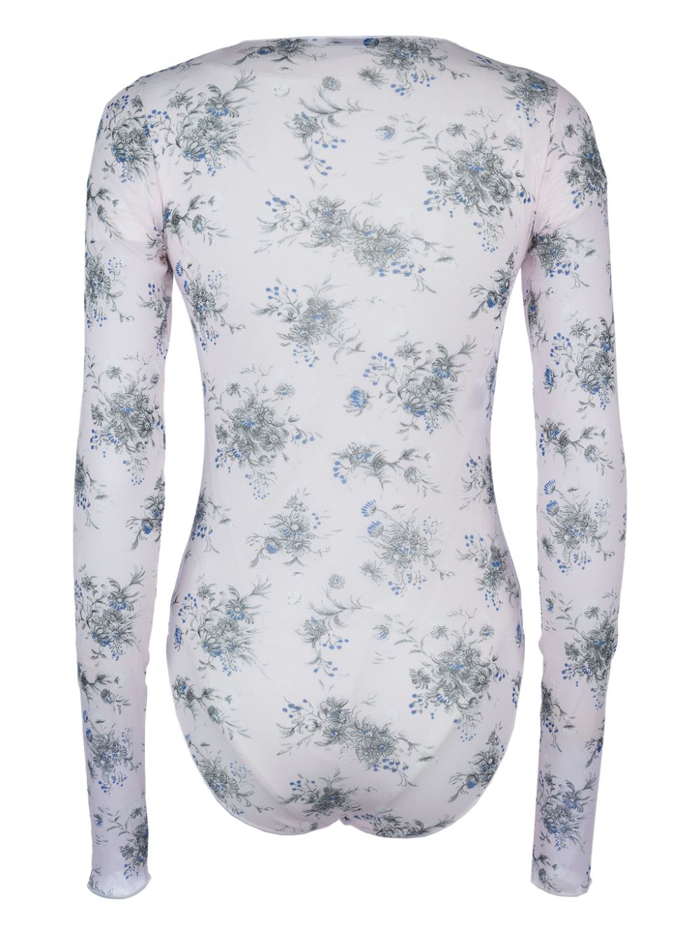 Prada printed tulle bodysuit - Roze