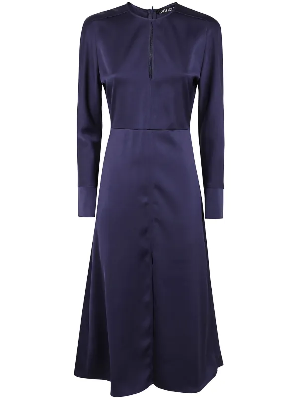 Drhope Satin Midi Dress - Blue