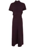 DRHOPE draped-detail midi dress - Red