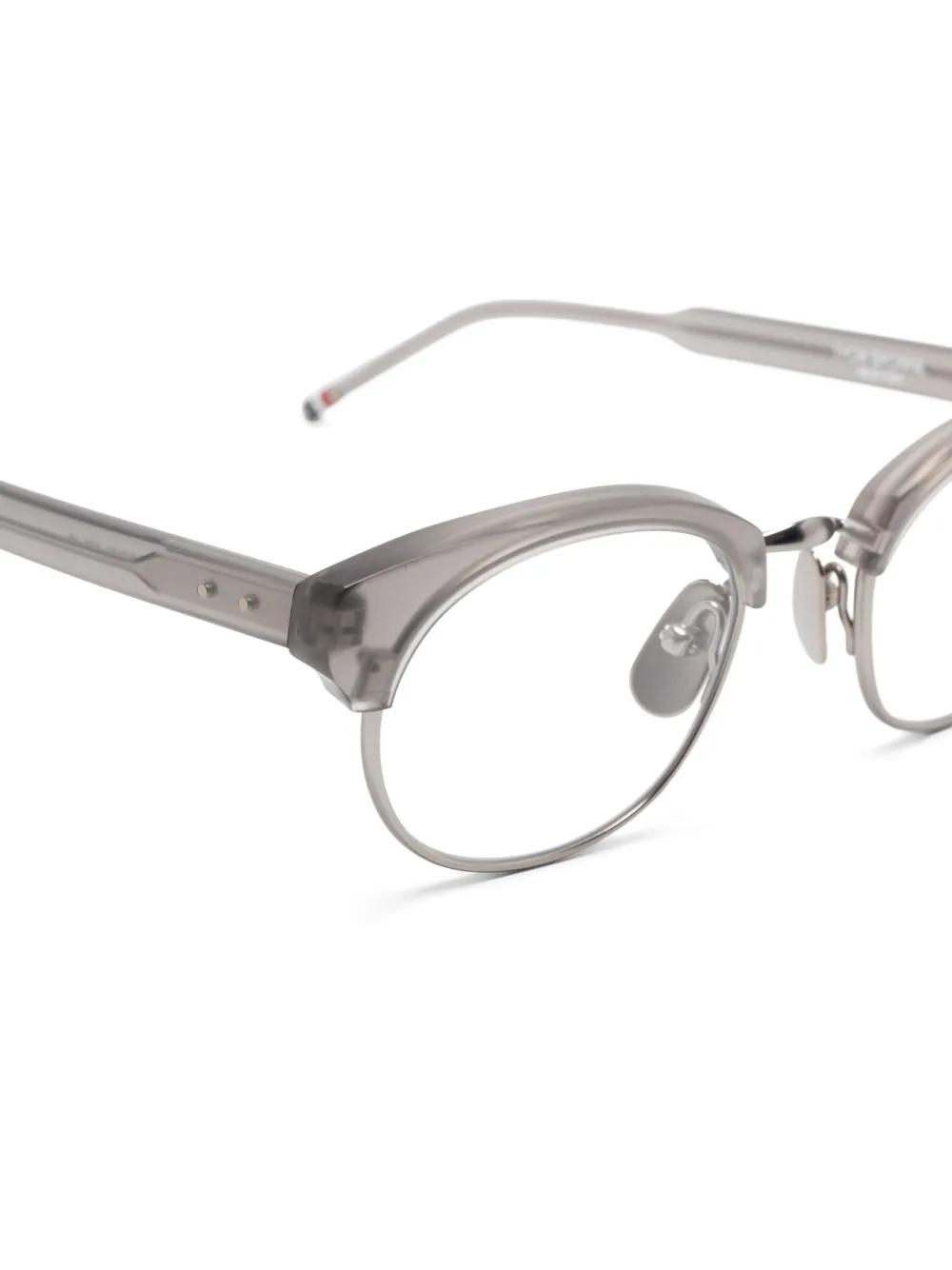 Thom Browne Eyewear Bril met pantos montuur Grijs