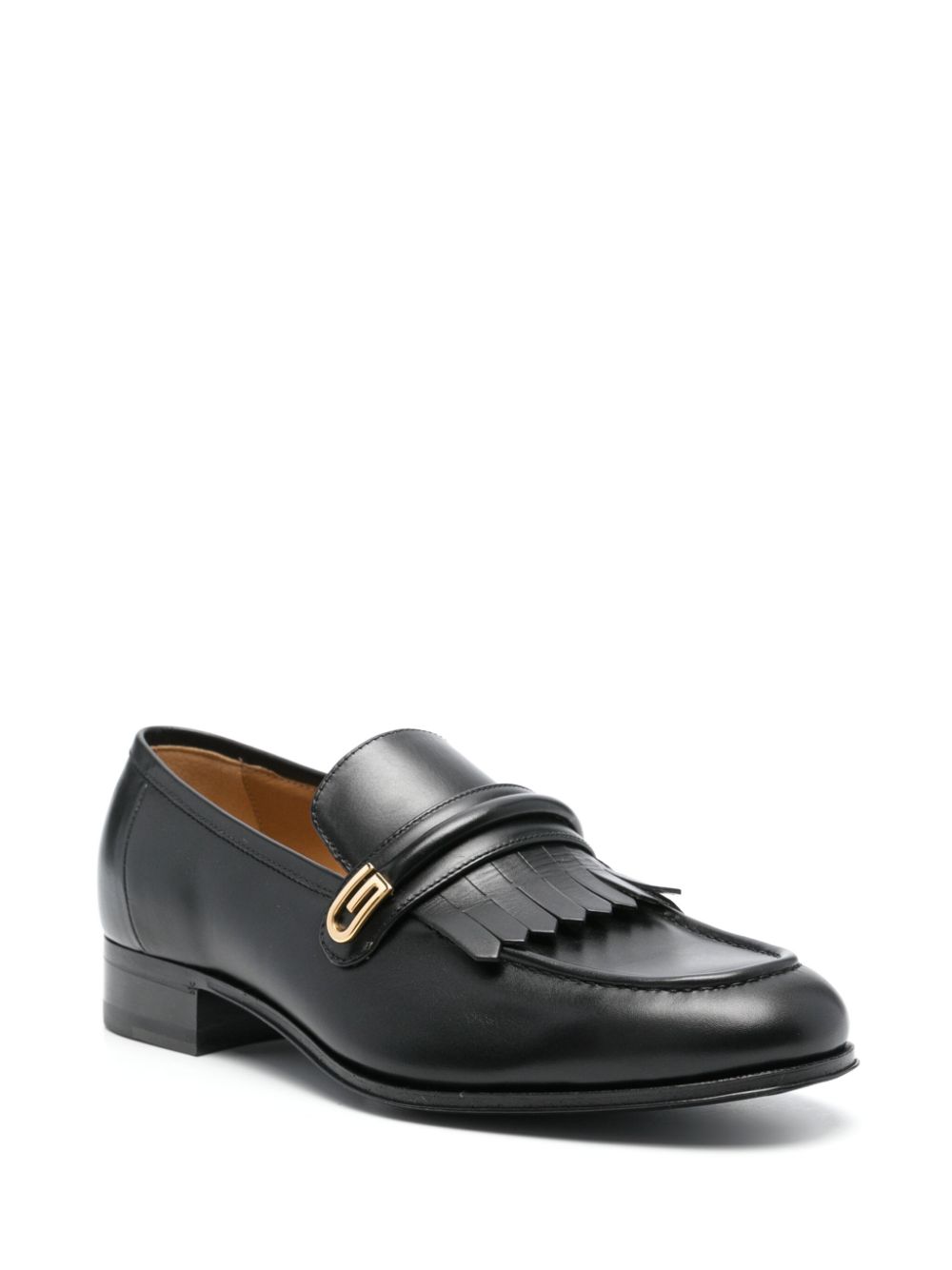 Gucci Pre-Owned fringe-detail loafers - Black