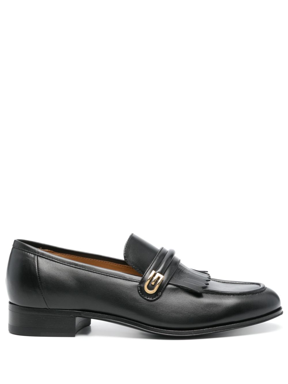 Gucci Pre-Owned fringe-detail loafers - Black