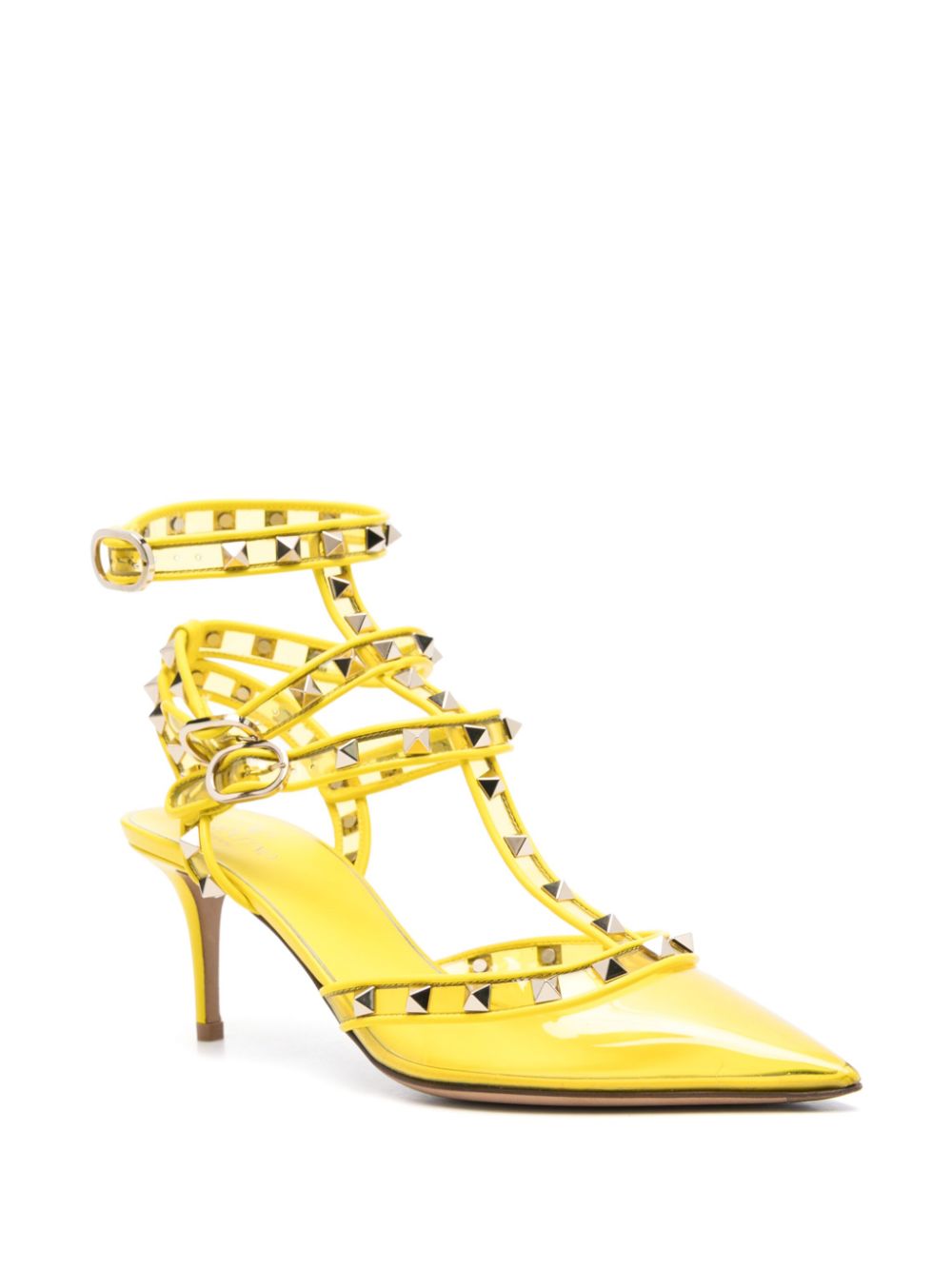 Valentino Garavani Pre-Owned 75 mm Rockstud pumps - Geel