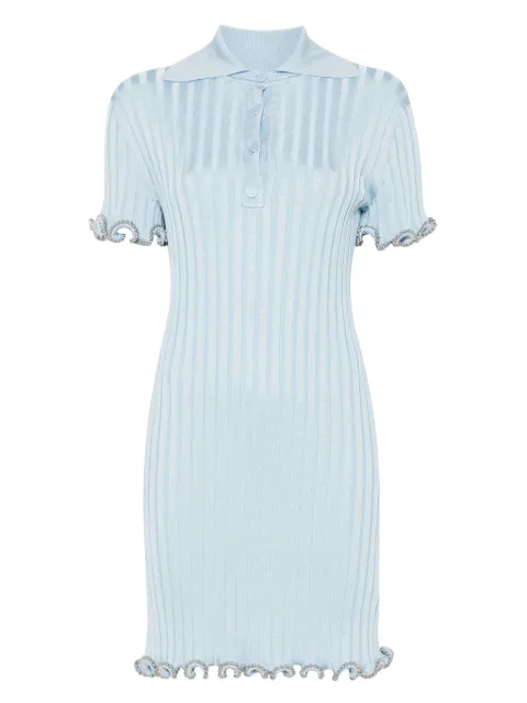 Jil Sander vestido corto tejido de canalé