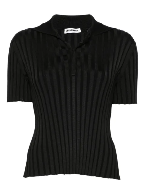 Jil Sander Geripptes Poloshirt
