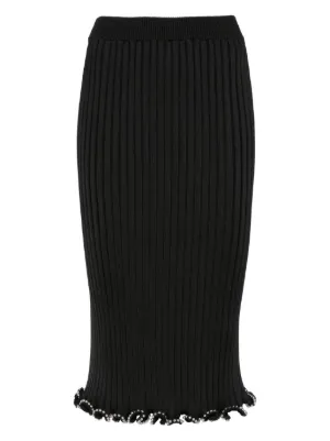 Pleats Please Issey Miyake Pointe Pleated Panelled Midi Skirt