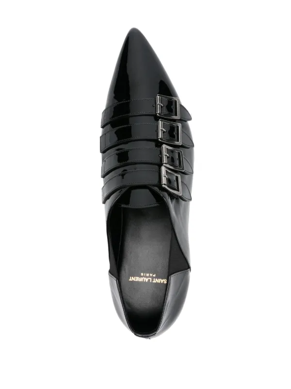 Saint Laurent Pre-Owned Franklin Monk Shoes Black FARFETCH IN