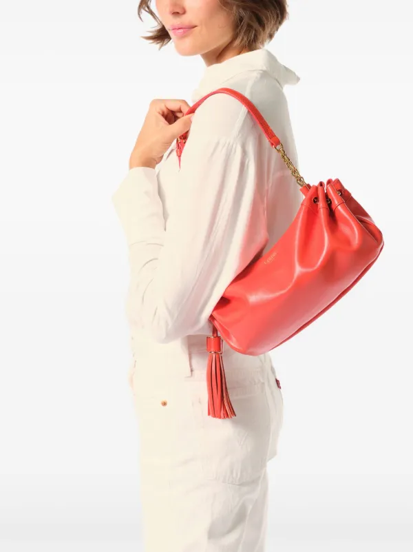 LANCEL レッド ショルダーバッグ LANCEL ショルダーバッグ 赤 ボディバッグ ランセル マグネット式