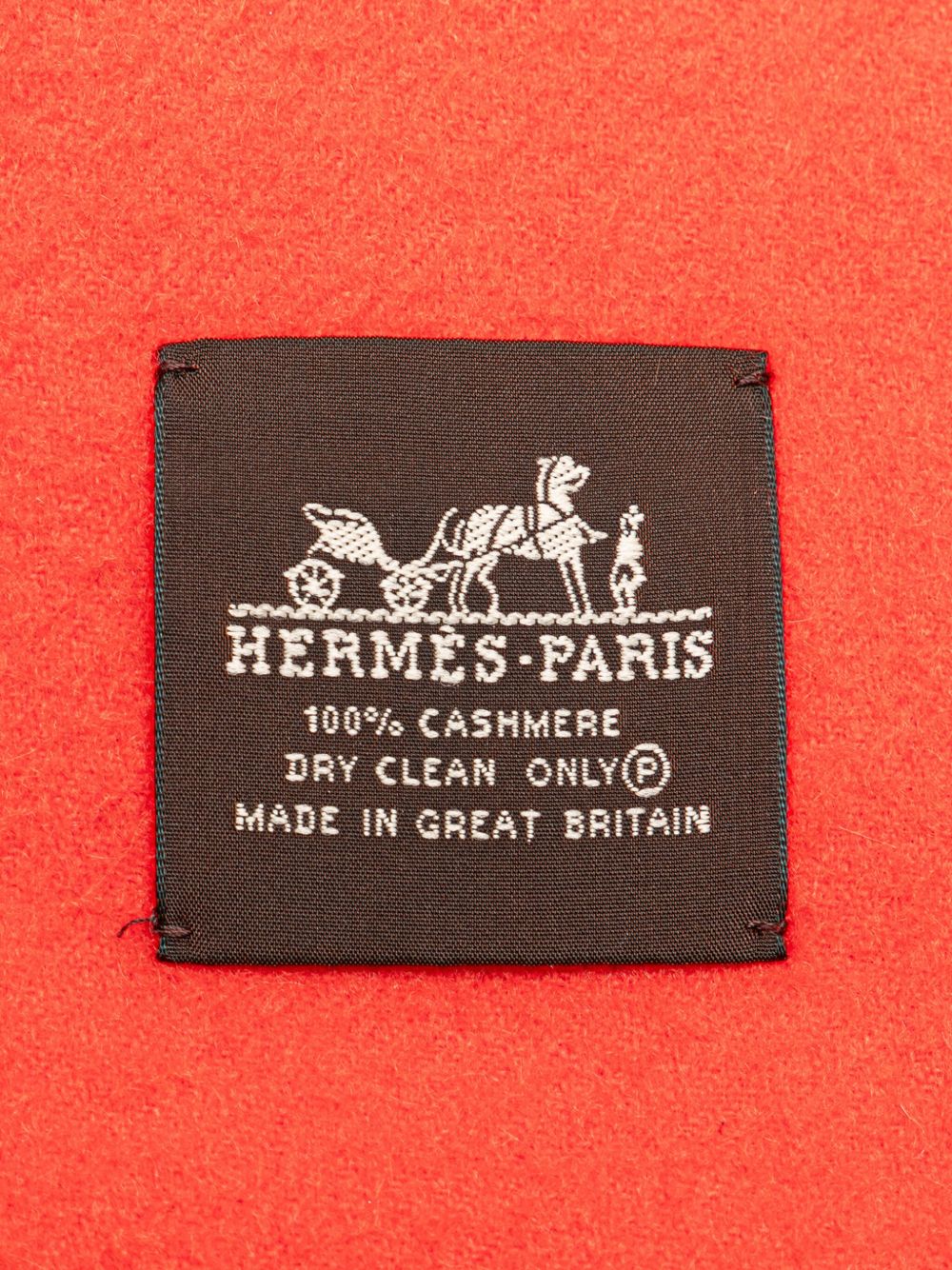 Hermès Pre-Owned 2000-2024 Cashmere Fringe Scarf scarves - Red